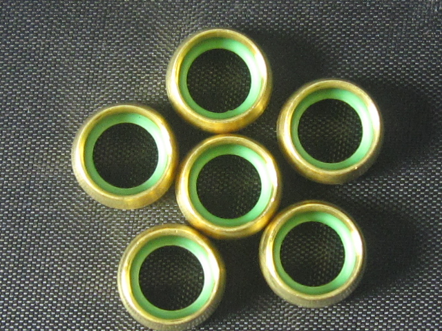 (image for) BRASS SLEEVES -6 FOR A/C HOSE 6PC PER PKG - Click Image to Close